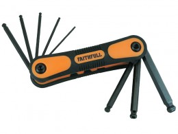 Faithfull Folding Hex Key Set (8) Ball End Metric £16.89